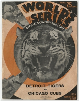 1935 World Series Detroit Tigers/ Chicago Cubs Official Program